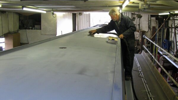 Paul (the painter) working on the roof