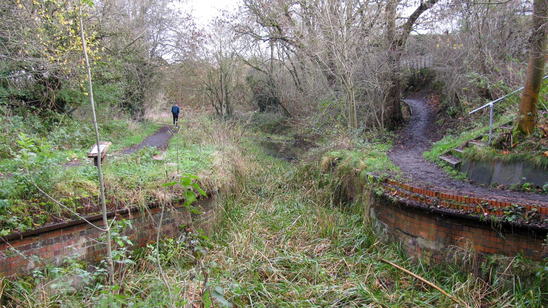 Narrows of a former bridge on Lapal Canal