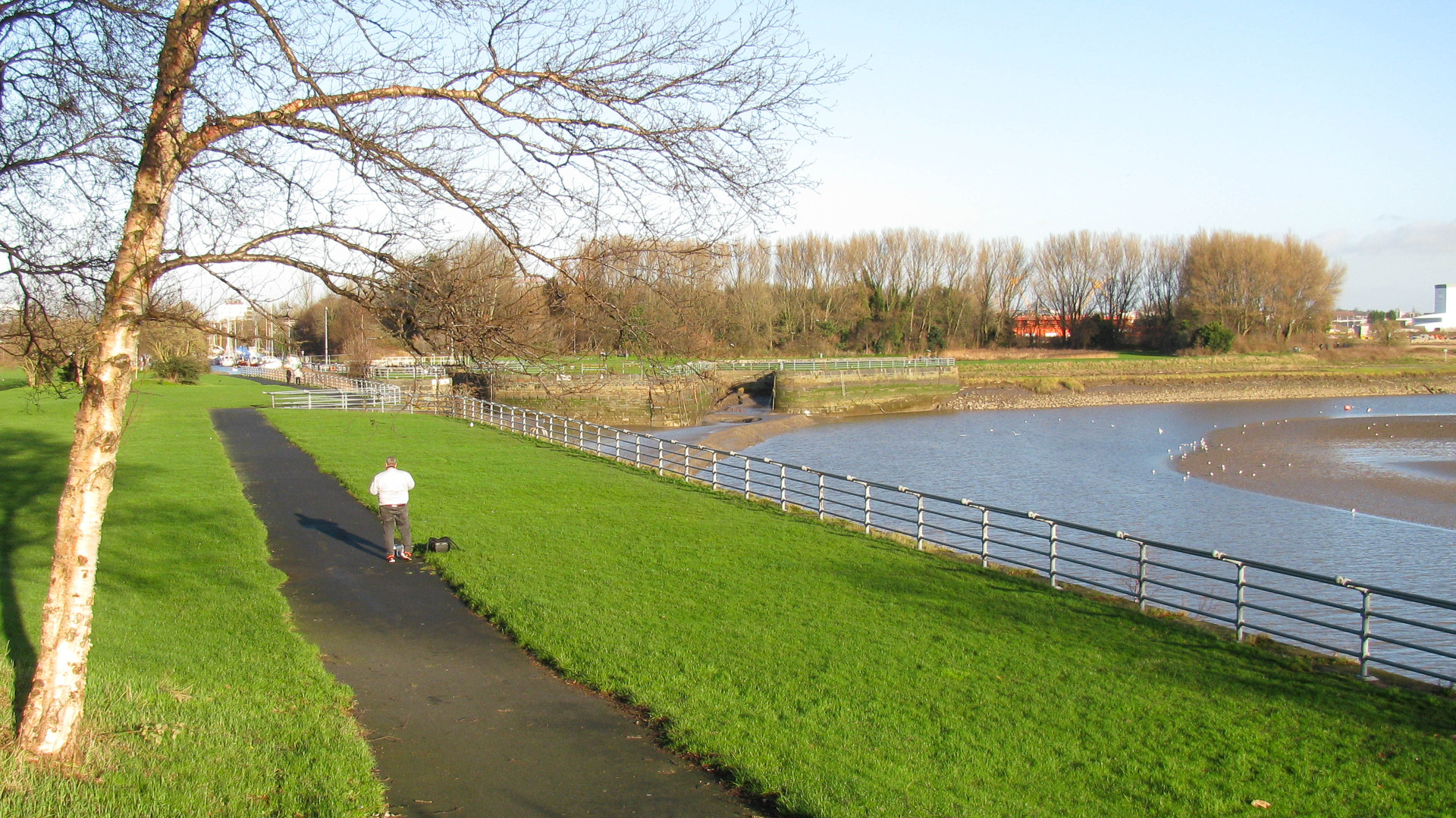 The entrance to the St Helens Canal from the River Mersey