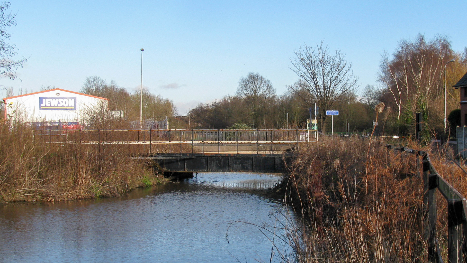 This swing footbridge has been restored