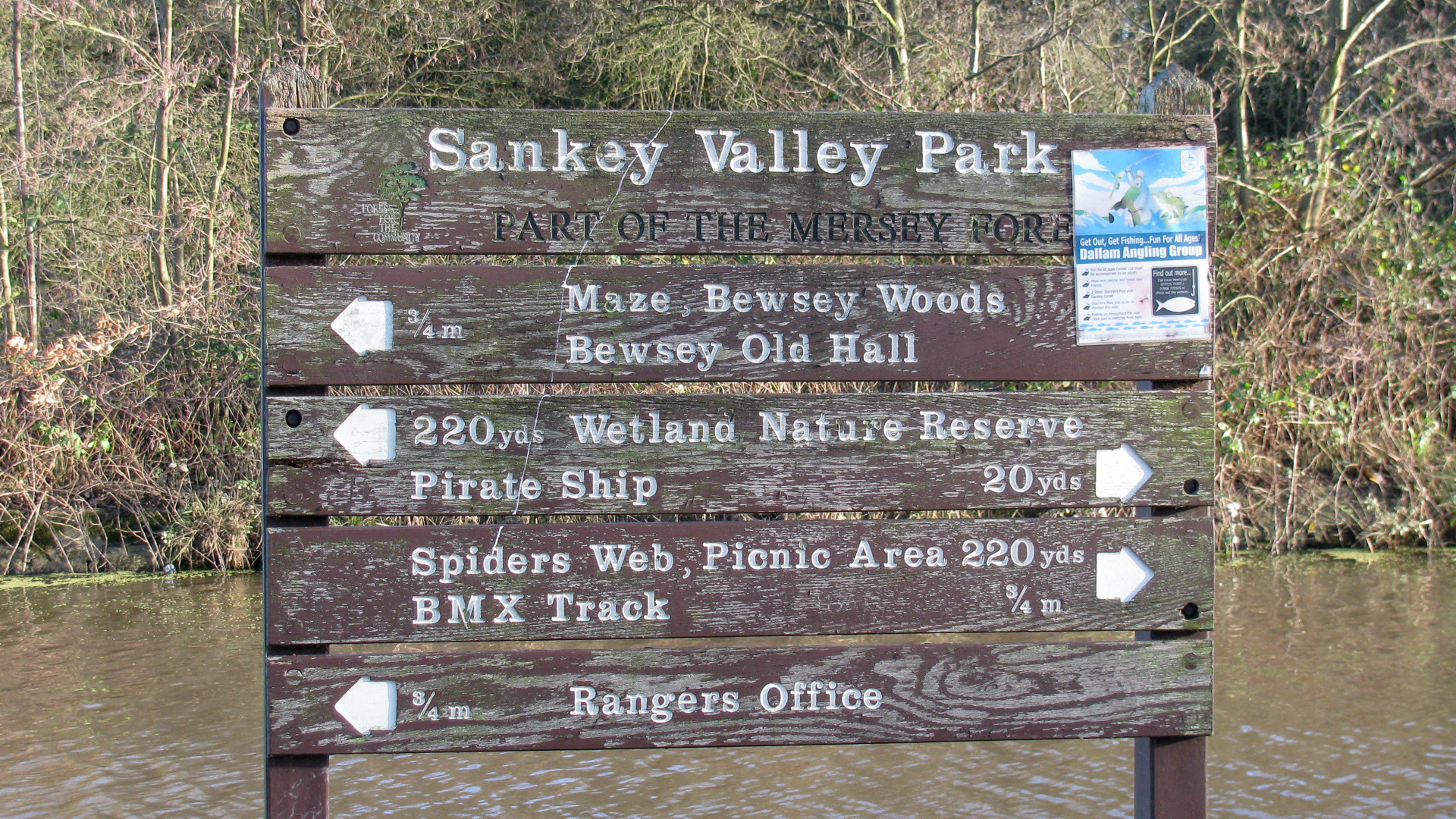 There are lots of signs along the route of the St Helens Canal
