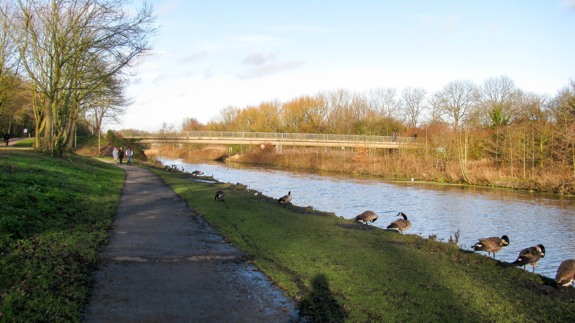 Another footbridge has adequate clearance for navigation