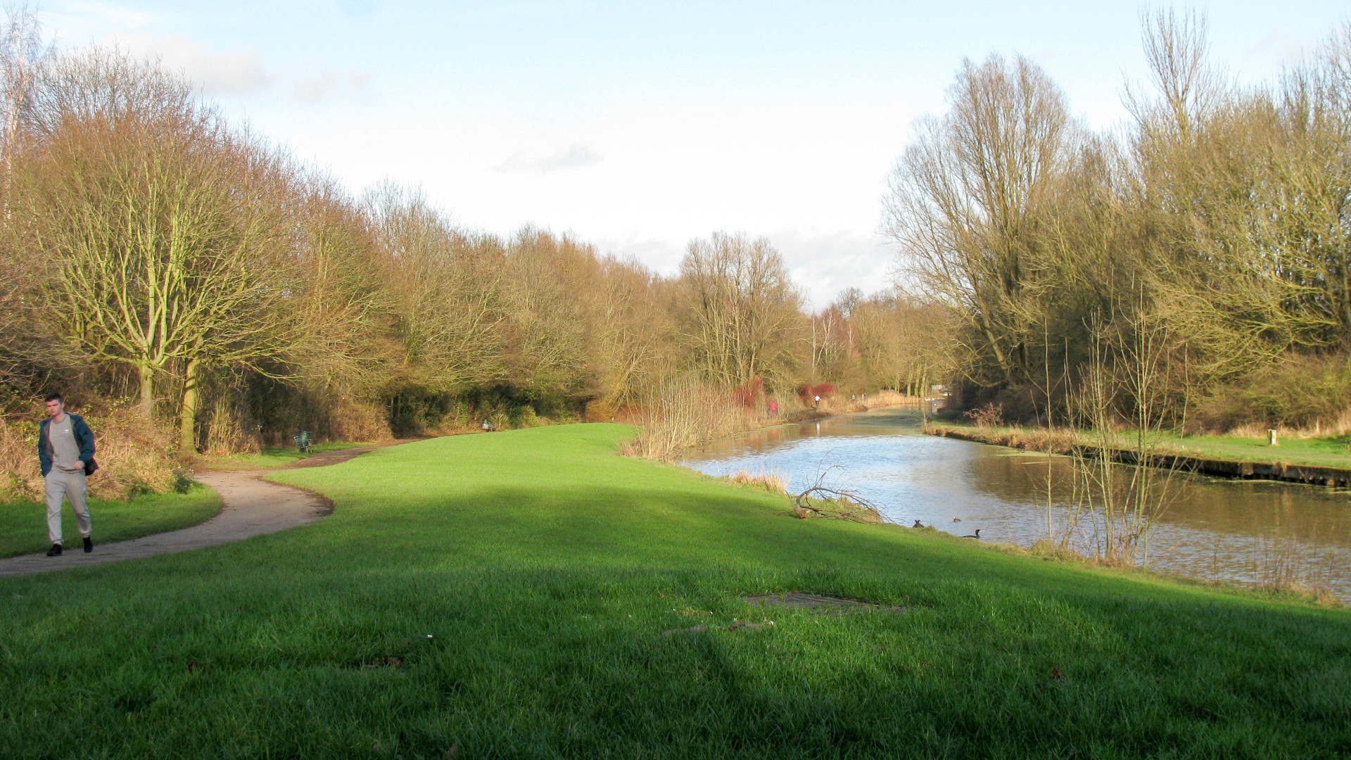 St Helens Canal looking ready for boats just north of the Sankey (Seven Arches) Viaduct