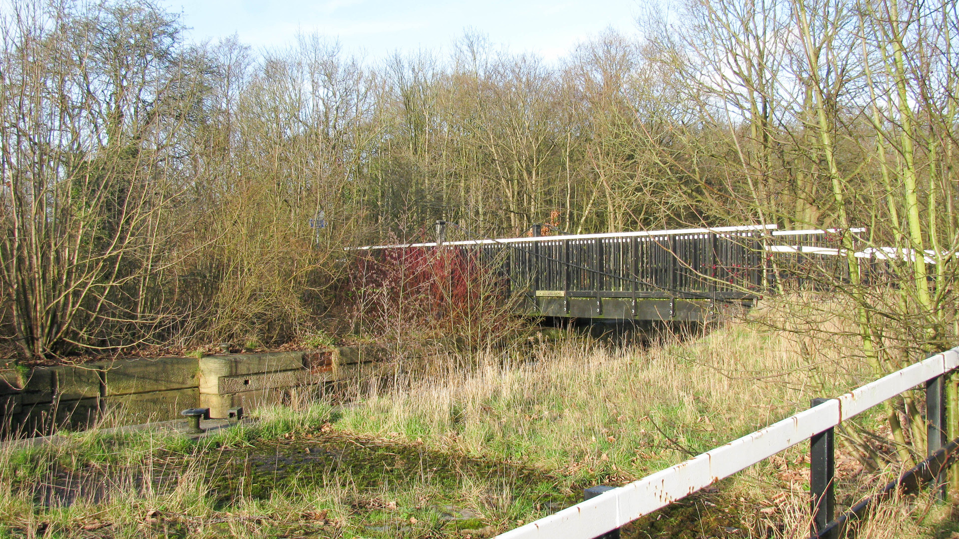 Swing Footbridge across Bewsey Lock