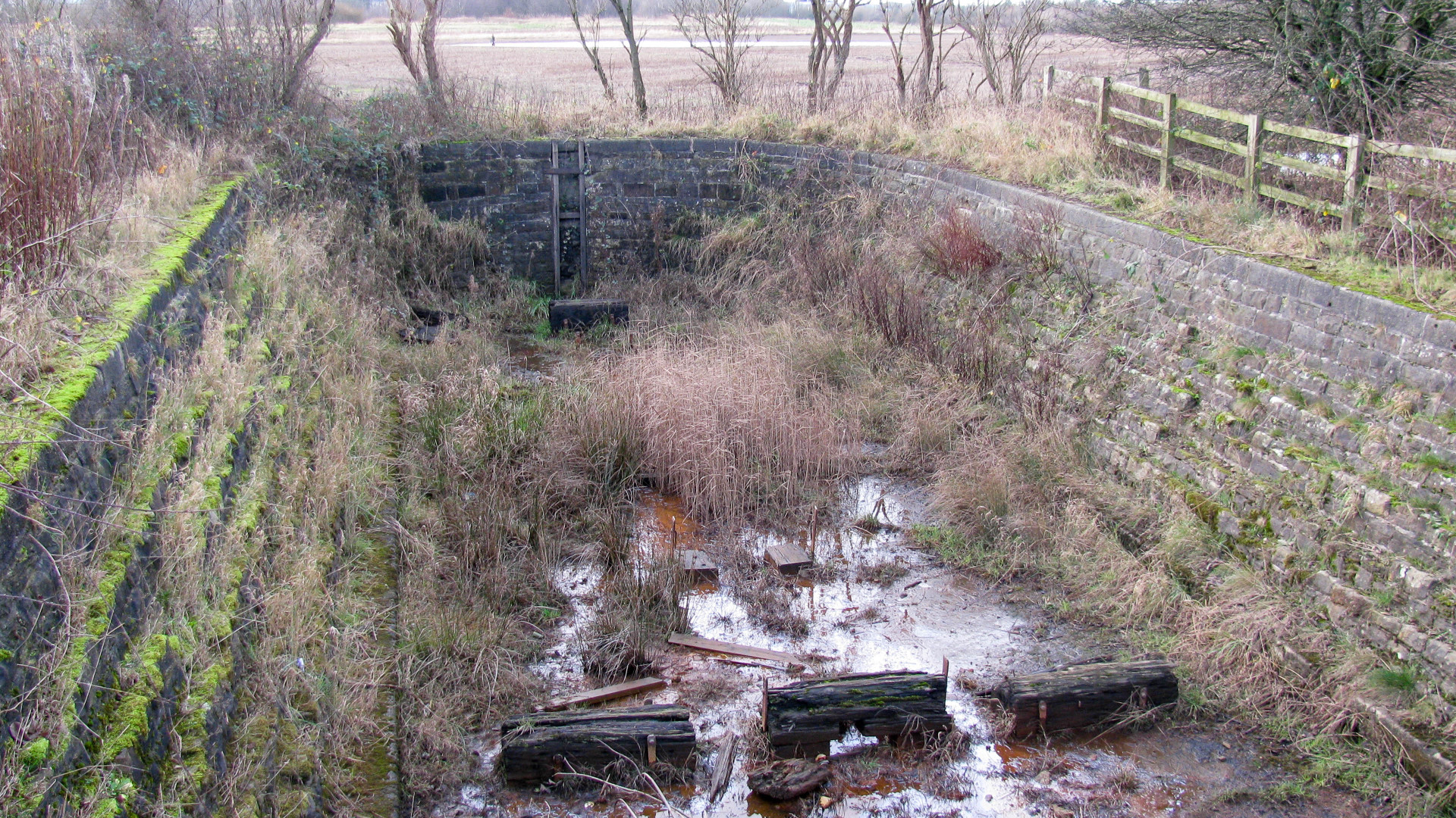 Dry dock at Winwick is still recognisable