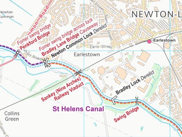 Extract from St Helens Canal Map