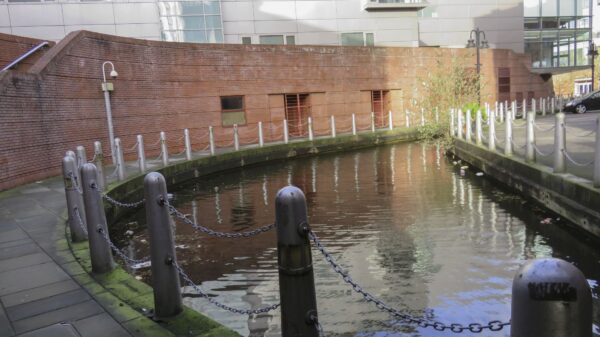 Still in water for a short distance