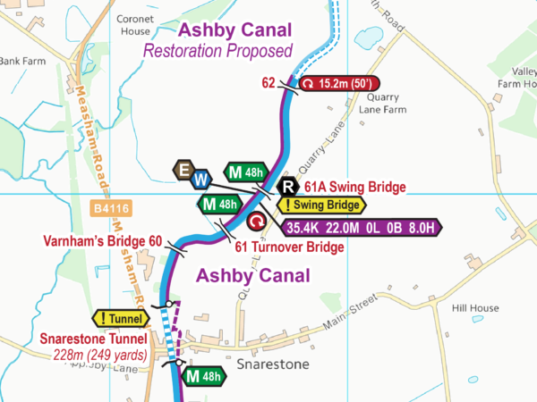 Extract from Ashby Canal Map