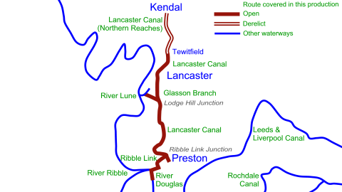 Lancaster Canal DVDs - Waterway Routes