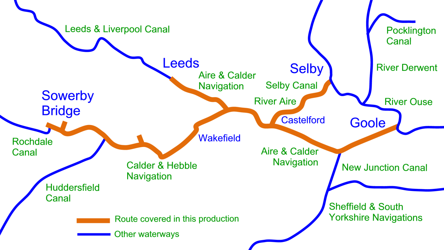 Aire & Calder and Calder & Hebble Navigations Maps – Waterway Routes