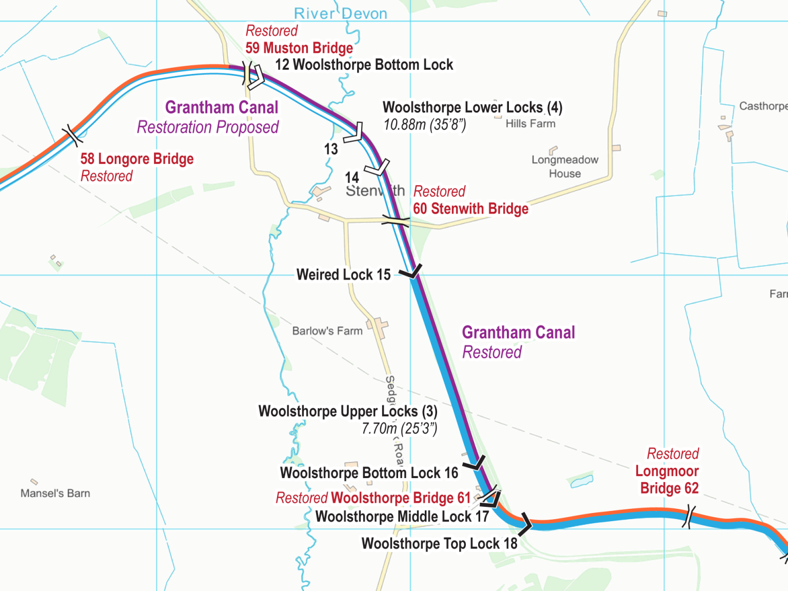 Maps - FREE For Restoration Projects - Waterway Routes