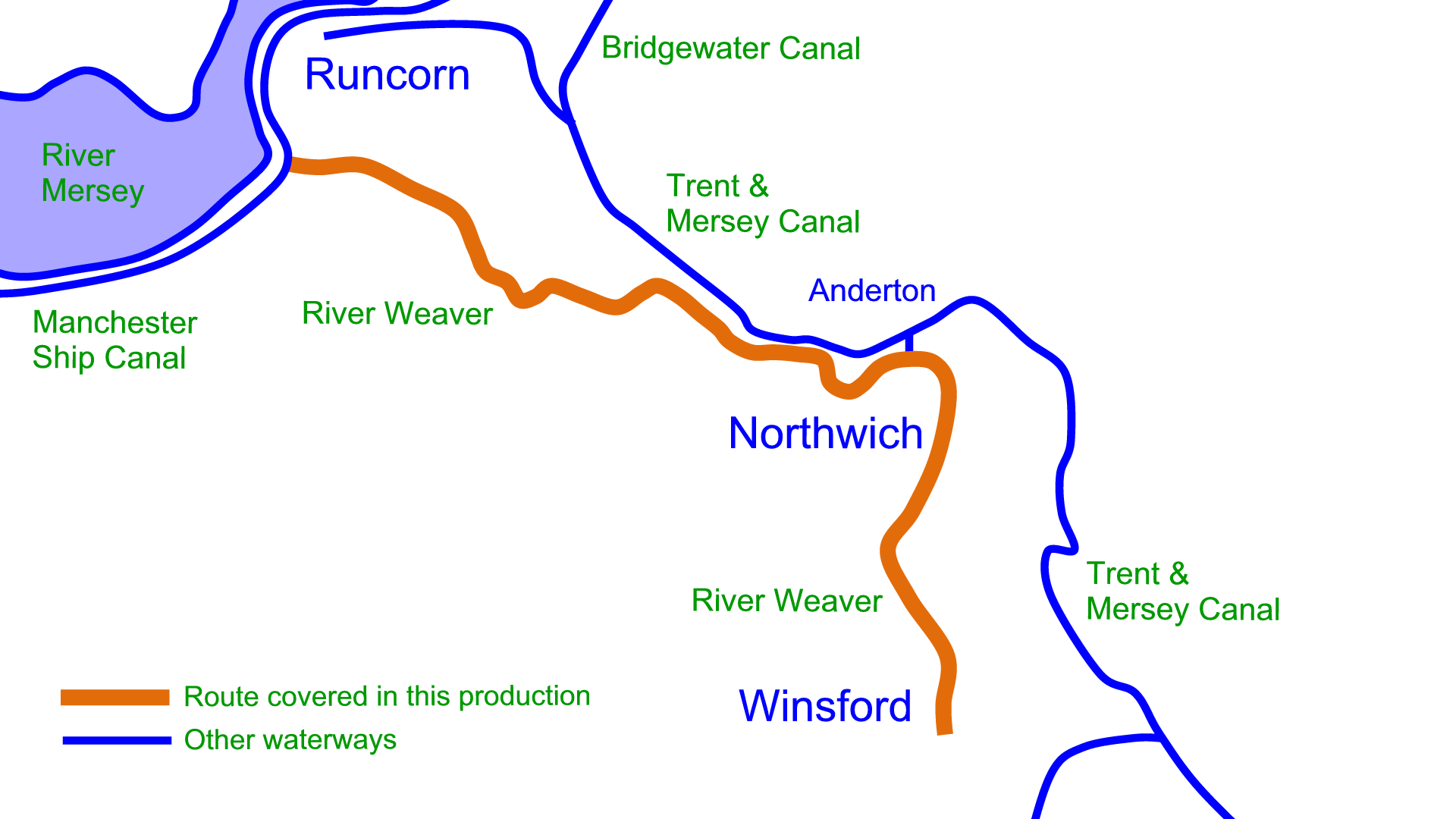 River Weaver Map for Download - Waterway Routes