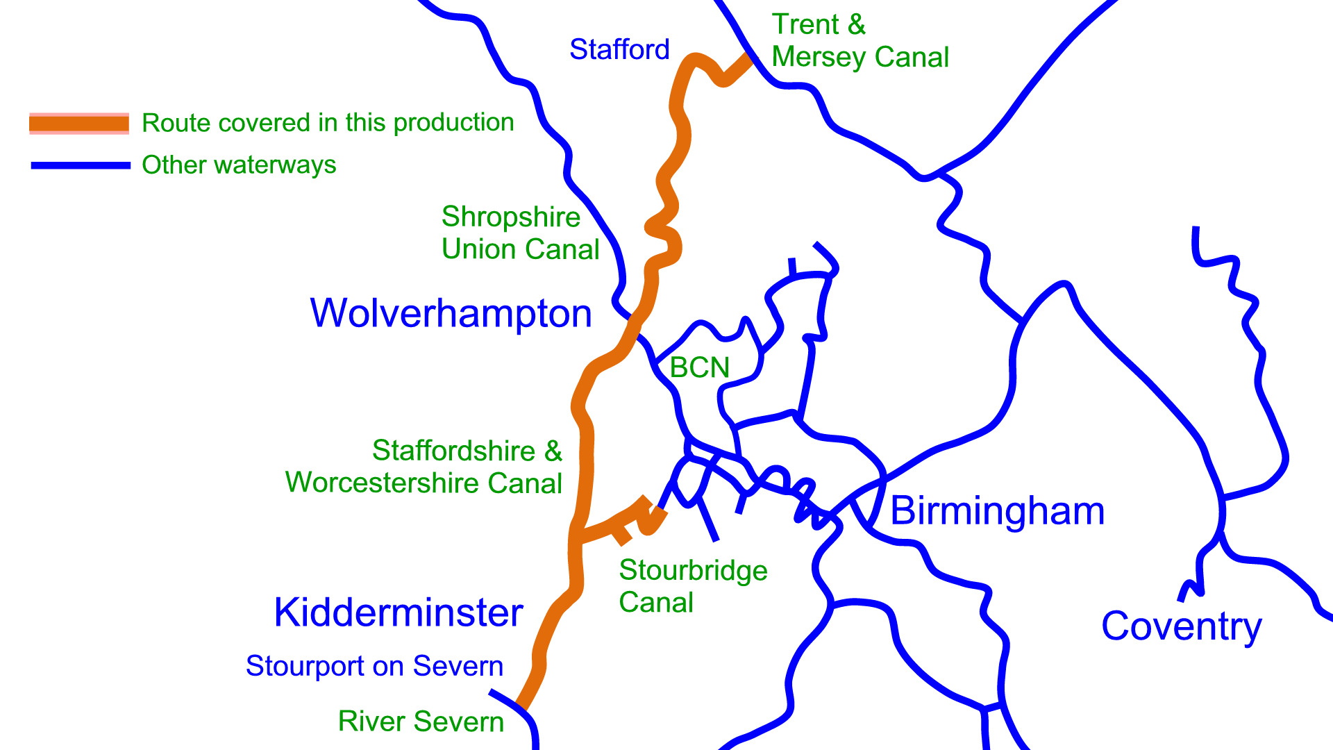 Staffs & Worcester Canal Map for Download - Waterway Routes