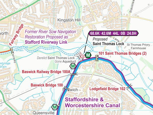 Stafford Riverway Link Maps - Waterway Routes