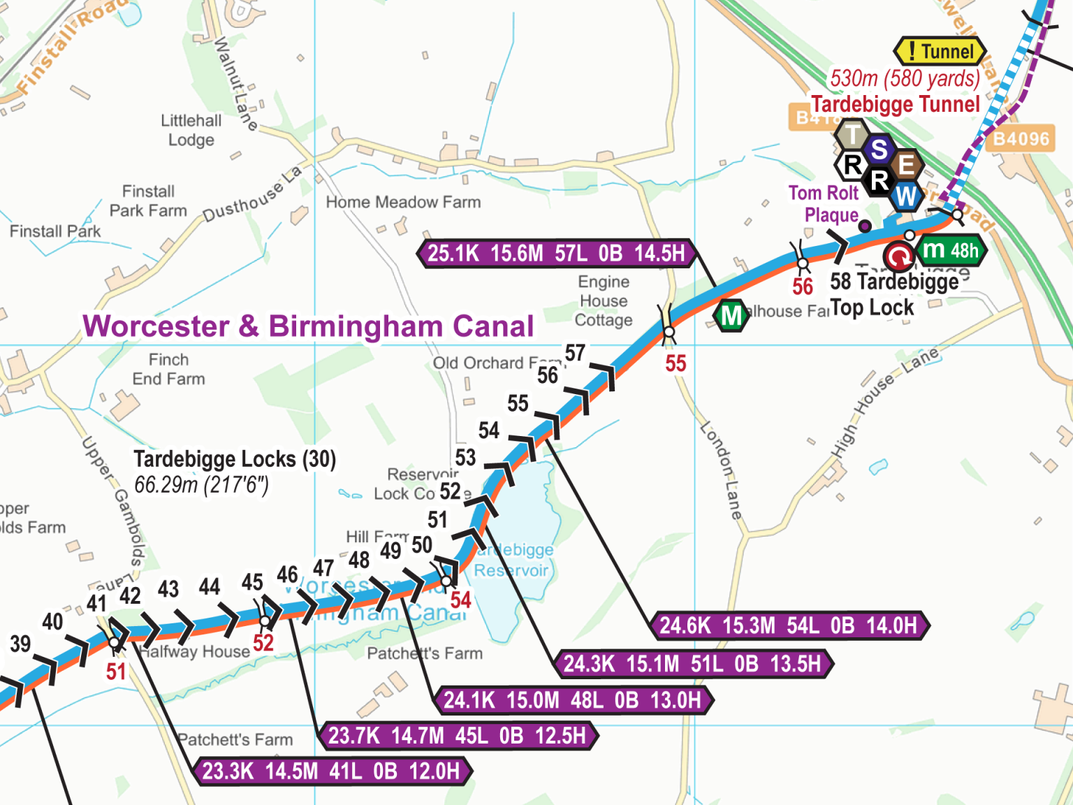 Worcester & Birmingham Canal Maps – Waterway Routes