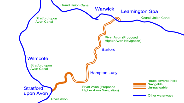 River Avon (proposed Higher Avon) Maps – Waterway Routes