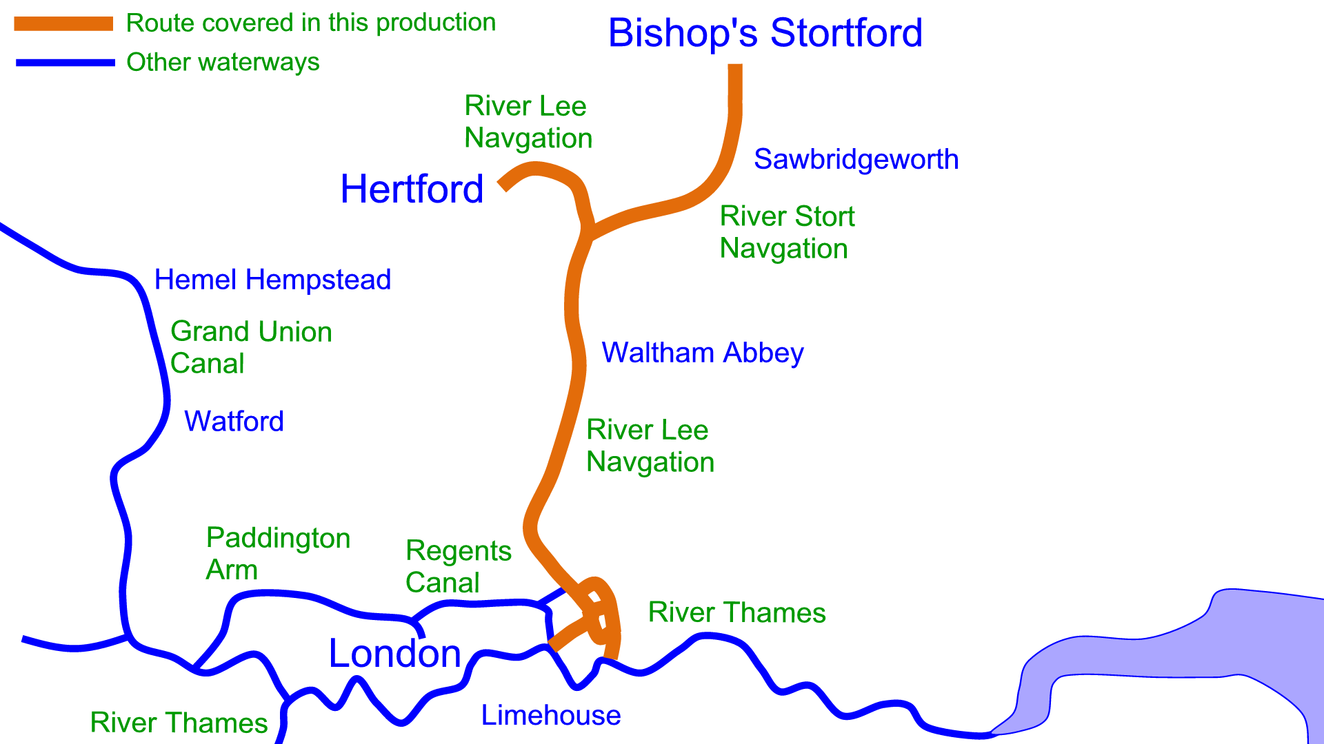 Lee & Stort Navigations Map for Download - Waterway Routes