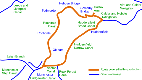 South Pennine Ring Maps - Waterway Routes