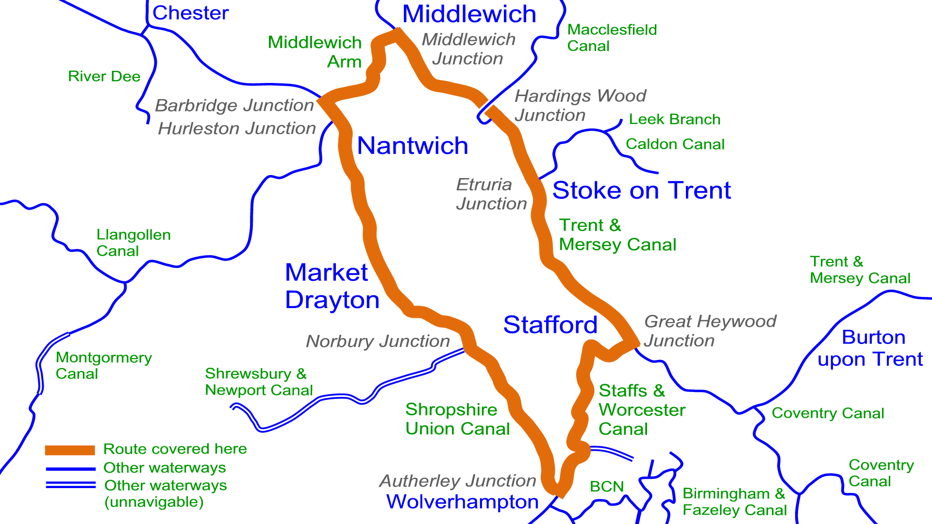 Four Counties Ring Cruising Map for Download – Waterway Routes