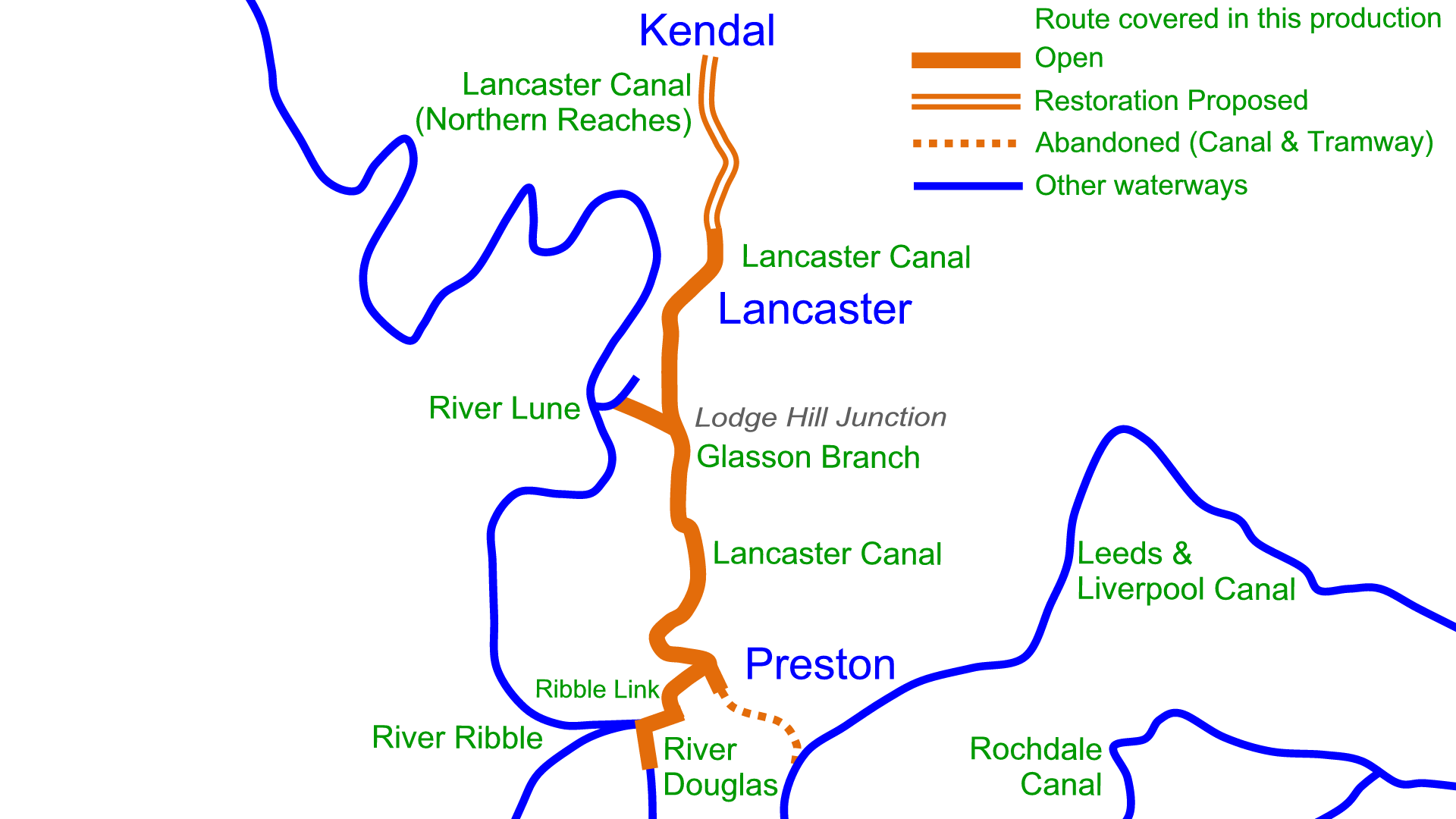 Lancaster Canal Map for Download - Waterway Routes