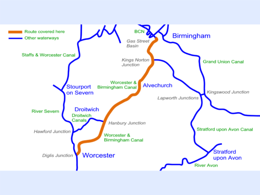 Worcester & Birmingham Canal Map for Download - Waterway Routes