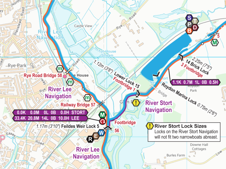 Lee & Stort Navigations Map for Download - Waterway Routes