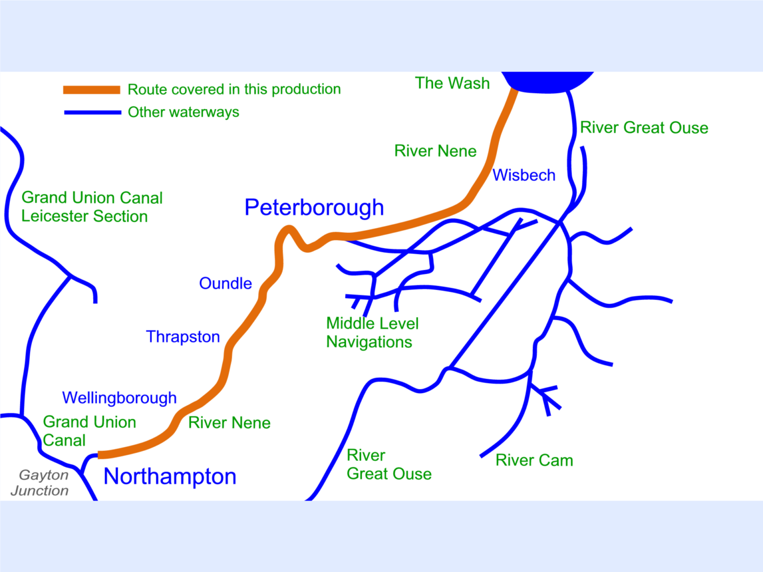 River Nene Map For Download - Waterway Routes