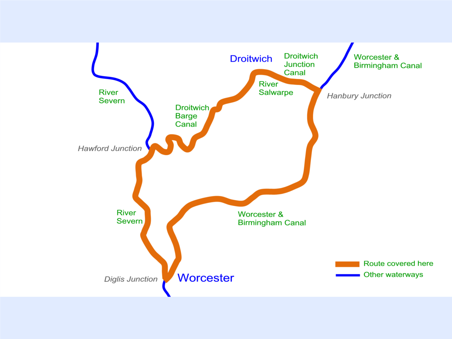 Mid Worcestershire (Droitwich) Ring Map for Download - Waterway Routes